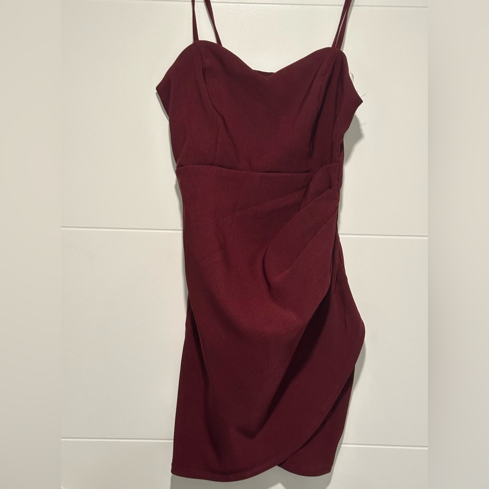 Elegant Burgundy Dress